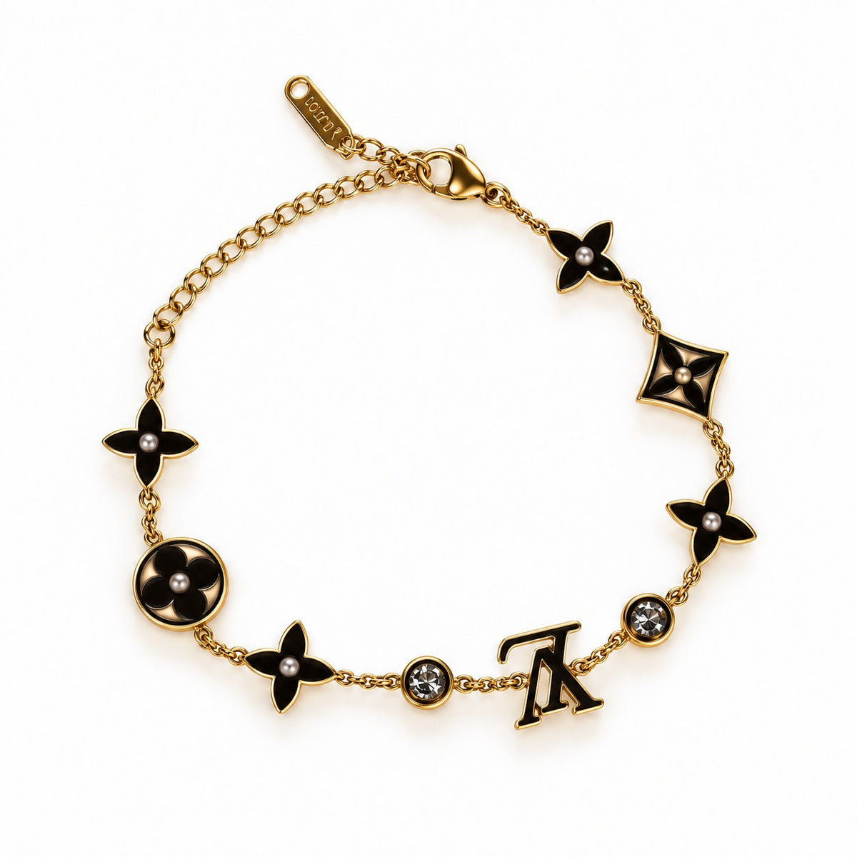 Naomi Noir Charm Bracelet